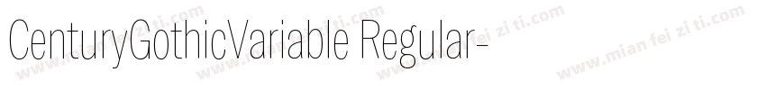 CenturyGothicVariable Regular字体转换